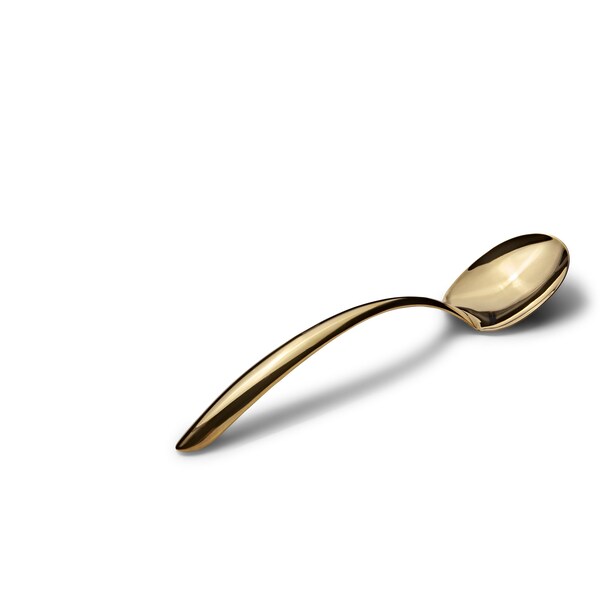 Bon Chef Ez Use Banq Svng Solid Spoon W/Hollow Cool Hndl 13.5" 2 Oz. - Gold 9457G - main
